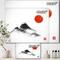 Designart - Japanese Red Moon In Traditional Sumi-e Painting III - Traditional Canvas Wall Art Print